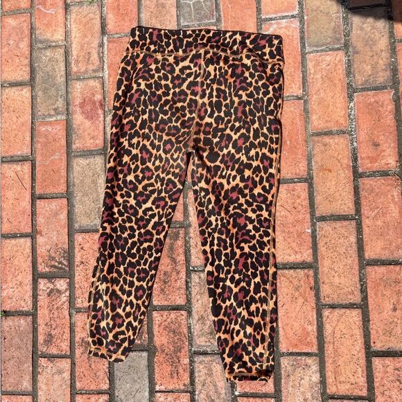 J Crew 7/8 High Rise Leopard Leggings - Picture 2 of 3